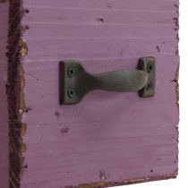 Bac à plantes décoratif en bois violet 12,5 cm