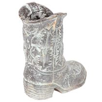 Article Dekoboot en résine gris 24 cm pour plantes