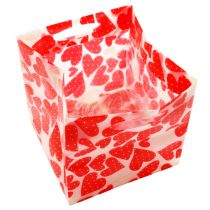 Sac à plantes motif coeur 9,5 cm x 9,5 cm x 9 cm 12 p.