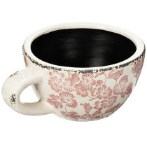 Article Tasse décorative en céramique avec motif floral, 18 cm