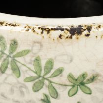 Article Pot de fleurs en céramique à motif floral, décoration intérieure, 18 cm