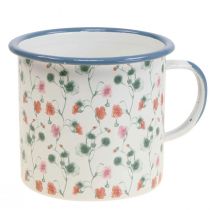 Article Coupe à plantes décorative en émail motifs floraux Ø11cm