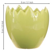 Article Pot de fleurs en forme d'œuf à bord irrégulier pour une décoration originale sur rebord de fenêtre ou table, 9 cm, lot de 3