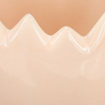 Article Pot de fleurs en forme d'œuf à bord irrégulier pour une décoration originale sur rebord de fenêtre ou table, 9 cm, lot de 3