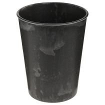 Article Cache-pot plastique anthracite Ø13cm H16,5cm 4pcs