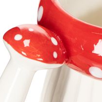 Article Tasse décorative en céramique motif champignon rouge et blanc 10 cm