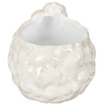 Article Pot de fleurs en céramique en forme de mouton, coupe décorative pour le jardin et la maison, 2 pièces