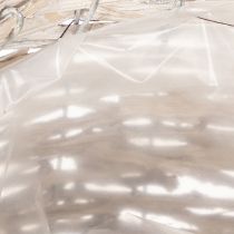 Article Décoratif panier rond en osier blanc 23 cm avec doublure plastique intégré