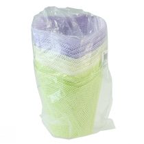 Article Cache-pot jardinière tressée papier vert, jaune, violet Ø7cm H13cm 12pcs
