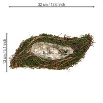 Article Petite jardinière Mousse et vignes Déco tombale 31×15×7cm