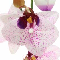 Orchidée artificielle phaleanopsis blanc, violet 43cm