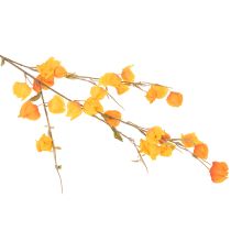 Article Branche artificielle de Physalis avec fleurs 95 cm en plastique et tissu orange