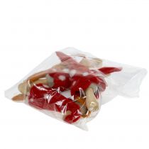 Article Champignons décoratifs en feutre rouge, orange 6 pièces