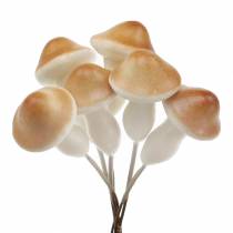 Champignons sur fil nature 2cm 48pcs