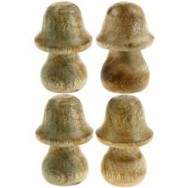 Champignon bois de manguier champignon en bois naturel décoration automne Ø5cm H7.5cm 6 pièces
