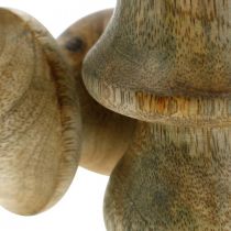 Champignon bois de manguier champignon en bois naturel décoration automne Ø5cm H7.5cm 6 pièces