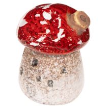 Article Décoration de maison champignon, amanite tue-mouches miniature de 6 cm, 2 pièces