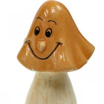 Article Duo de Champignons Décoratifs en Céramique – Lot de 3, Hauteur 10,5 cm, Marron