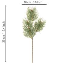 Article Lot de 6 branches de pin artificielles vertes 39 cm pour décoration