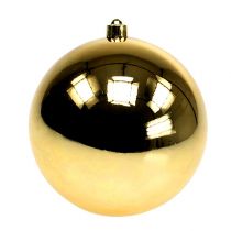 Boule en plastique dorée petite Ø14cm 1 pièce
