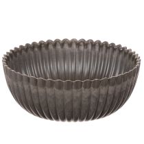 Article Set de 2 Coupes Décoratives Rondes en Plastique Anthracite 15 cm