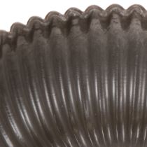 Article Set de 2 Coupes Décoratives Rondes en Plastique Anthracite 15 cm