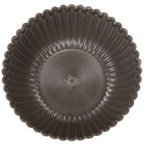 Article Set de 2 Coupes Décoratives Rondes en Plastique Anthracite 15 cm