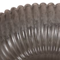 Article Coupe décorative ronde à rainures en plastique anthracite 20 cm - Lot de 2