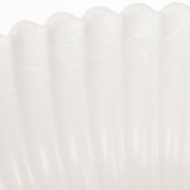 Article Coupe décorative en plastique gris clair à relief - 25 cm
