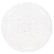 Article Plateau décoratif transparent rond avec pied 32 cm