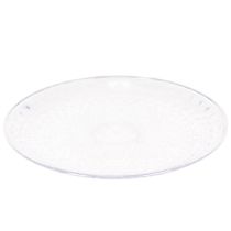 Article Plateau décoratif transparent rond avec pied 32 cm