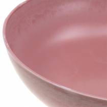Article Coupe décorative ronde en plastique rose ancien Ø30cm H9cm