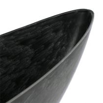 Article Bateau en plastique anthracite 55,5cm x 14,5cm H17,5cm, 1pc