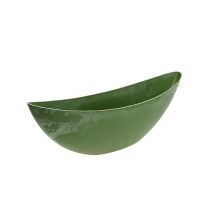 Bateau plastique vert ovale 39cm x 12.5cm H13cm, 1pc