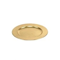 Article Assiette plastique dorée Ø17cm 10pcs