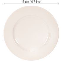 Article 6 coupelles décoratives rondes en plastique apricot - 17 cm