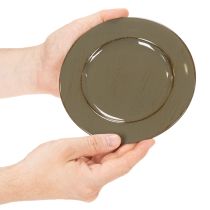 Article Set de 6 petits plateaux de présentation décoratifs 17 cm - Vert et marron