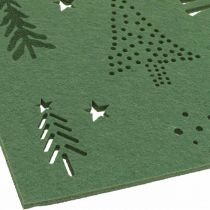 Article Set de table décoration de table de Noël feutre vert 45×35cm 4pcs