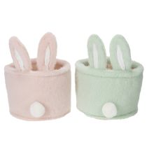 Article Panier de rangement décoratif lapin de Pâques pour cadeaux et salon, 18 cm, lot de 2