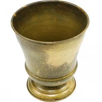 Article Jardinière vintage coupe vase métal laiton Ø17cm H19cm
