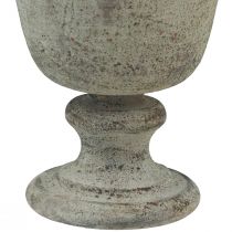 Article Coupe vase coupe métal antique gris/marron Ø18,5cm 21,5cm