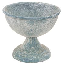 Article Coupelle Bol Petit Métal Bleu Blanc Antique Ø12cm H10.5cm 2pcs