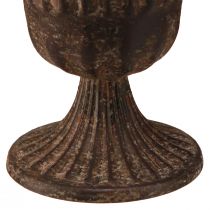 Article Coupe vase coupelle décorative métal marron antique Ø14cm H12cm