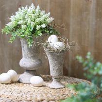 Article Vase coupe en métal antique décoratif rustique Ø16,5 H24cm