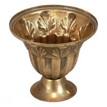 Coupe vase déco coupelle métal doré aspect antique Ø13cm H11,5cm