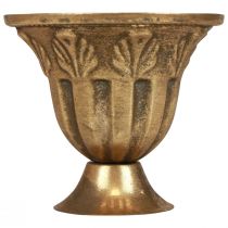 Coupe vase déco coupelle métal doré aspect antique Ø13cm H11,5cm