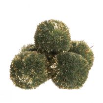 Article Pompons à paillettes vert pompons 2,5 cm 2 sachets – 24 pcs