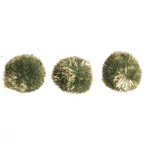 Article Pompons à paillettes vert pompons 2,5 cm 2 sachets – 24 pcs