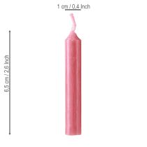 Article Bougies miniatures rouges 65 x 10 mm par 50 - Wiedemann