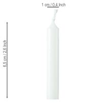 Article Bougies miniatures blanches 10 mm Wiedemann - Lot de 50